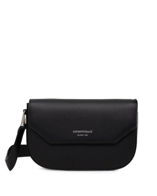 Emporio Armani Black 1981 Mini Leather Shoulder Bag