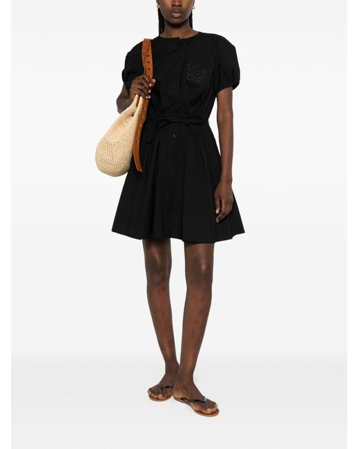 Loewe Black Cotton Short Dress