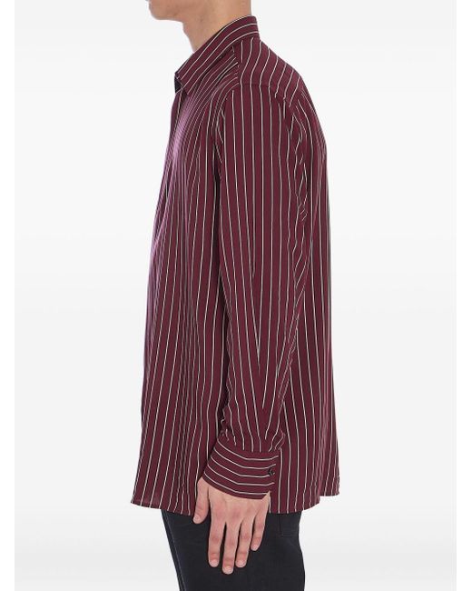 Camicia Rgiata di Saint Laurent in Purple da Uomo