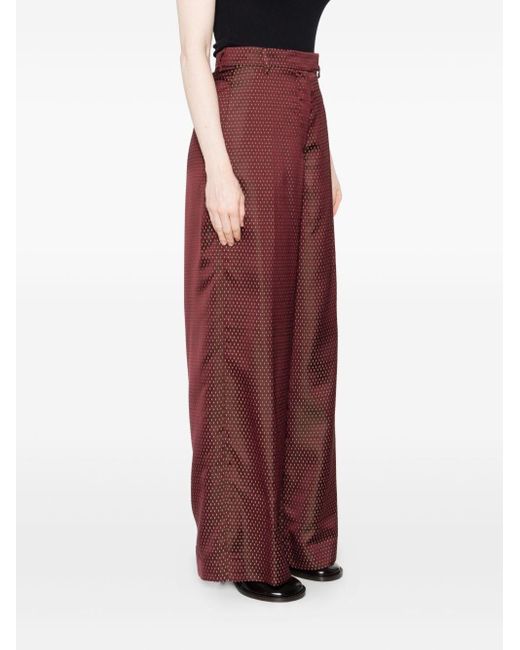 Dries Van Noten Purple Penn Cotton Trousers
