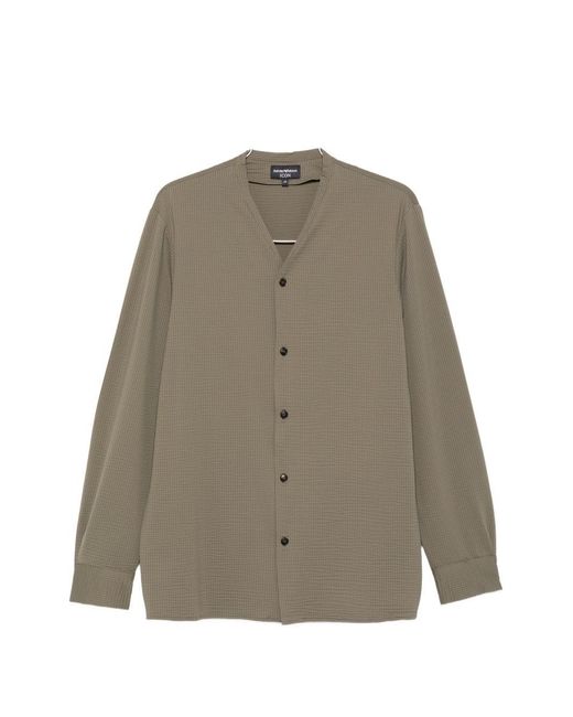 Emporio Armani Natural V-Necked Shirt for men