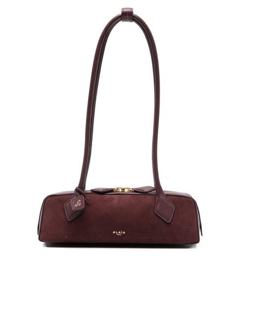 Alaïa Brown Le Teckel Small Leather Shoulder Bag
