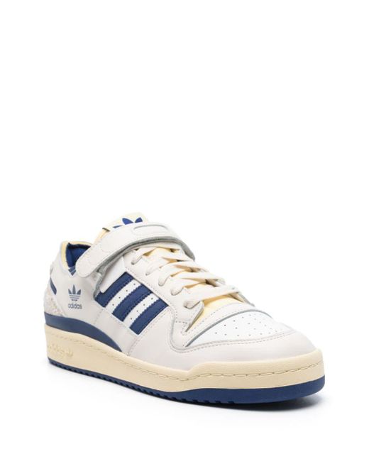 Adidas White Forum 84 Leather Sneakers for men