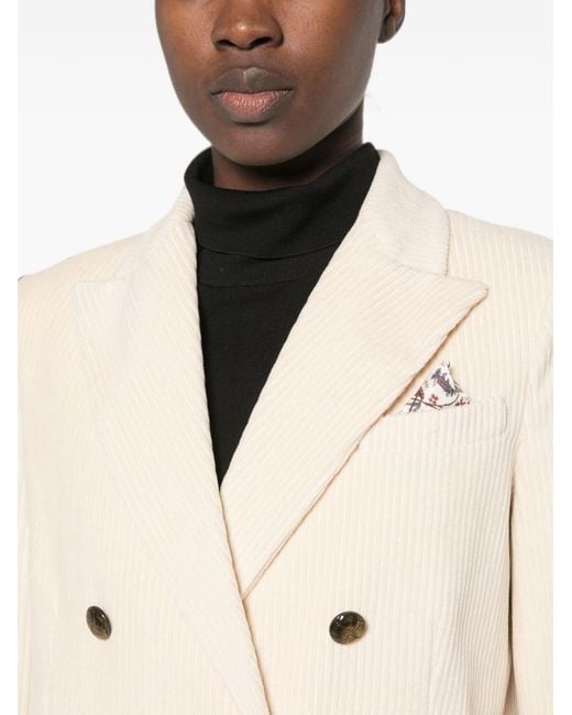 Circolo 1901 Natural Cotton Double-Breasted Jacket