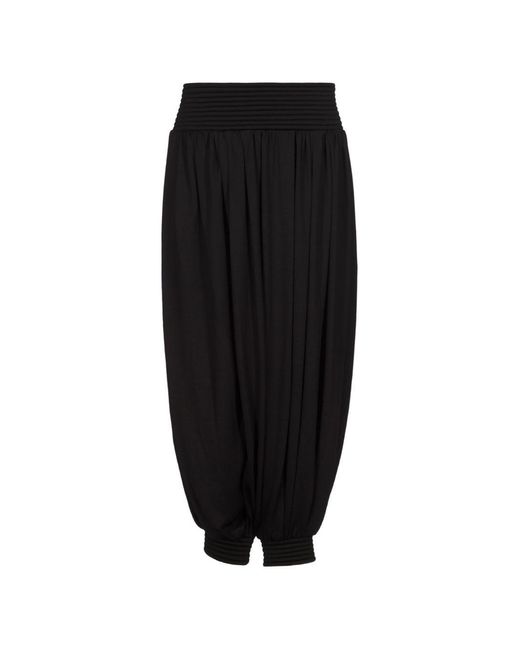 Alaïa Black Cotton Draped Trousers