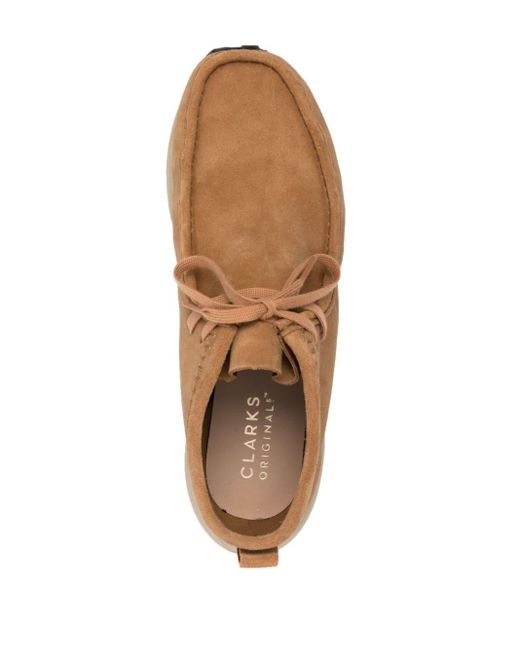 Clarks Brown Wallabee Suede Leather Shoes for men