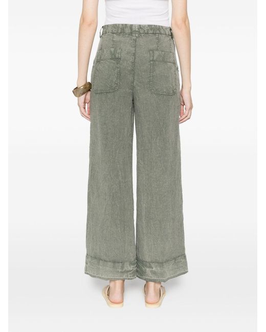 White Sand Gray Linen Trousers