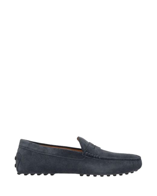 Tod's Blue Suede Moccasin for men