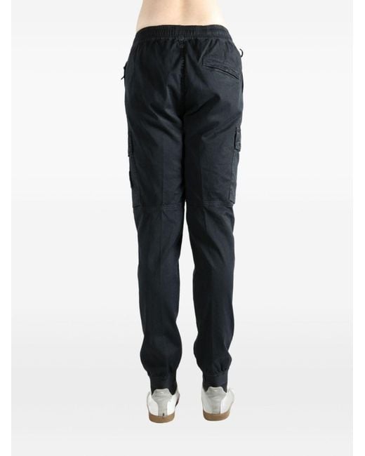 Stone Island Black Cotton Cargo Trousers for men
