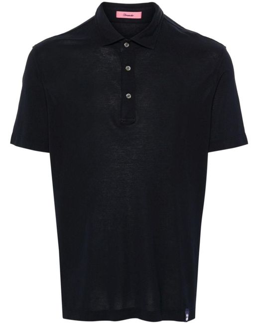 Drumohr Black Polo Shirt With Logo for men