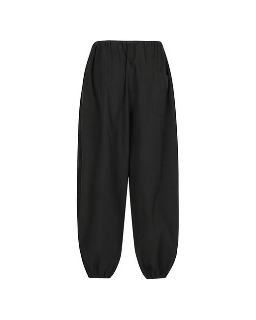 MIZUIRO Black Cotton Trousers