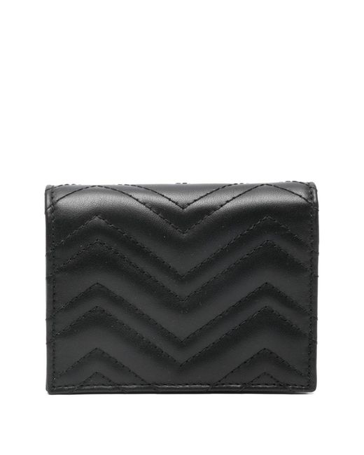 Gucci Black Gg Marmont Small Leather Wallet
