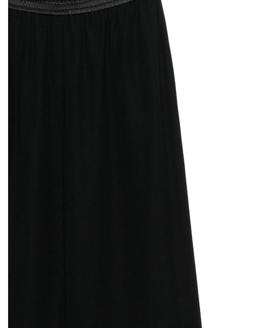 Emporio Armani Black Elasticated Straight Trousers