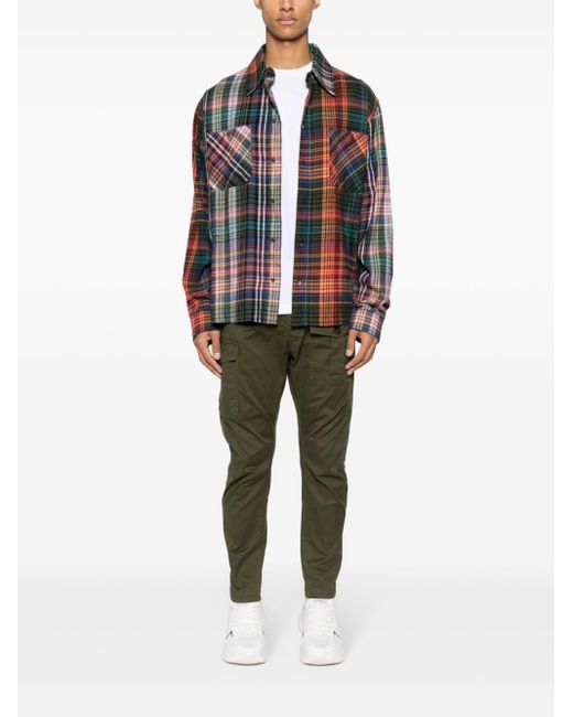 DSquared² Green Cotton Cargo Trousers for men