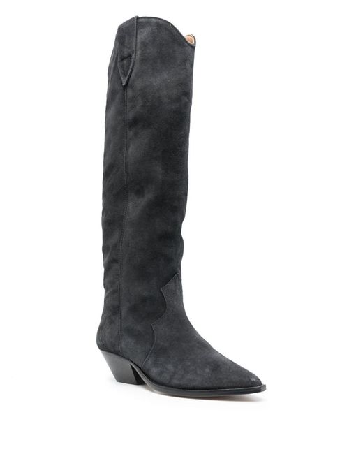 Isabel Marant Black Suede Leather Boots