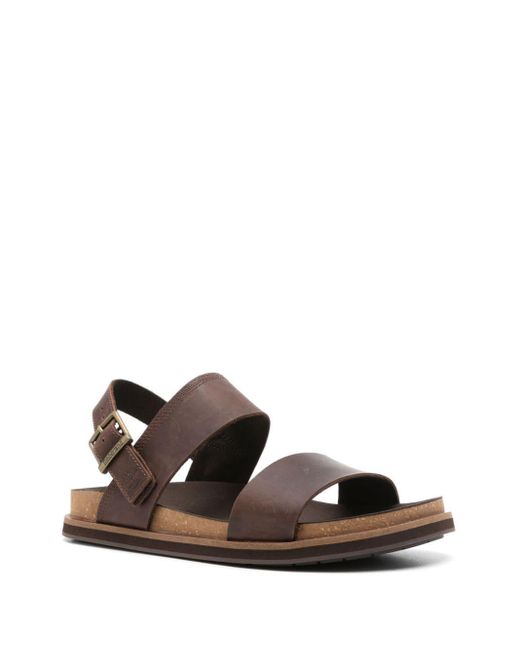 Timberland Brown Double-strap Leather Sandals for men