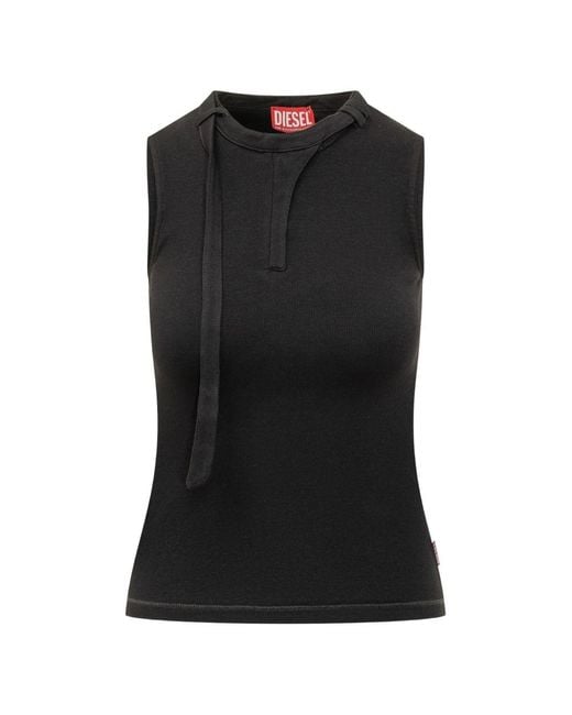 DIESEL Black Cotton Tank Top