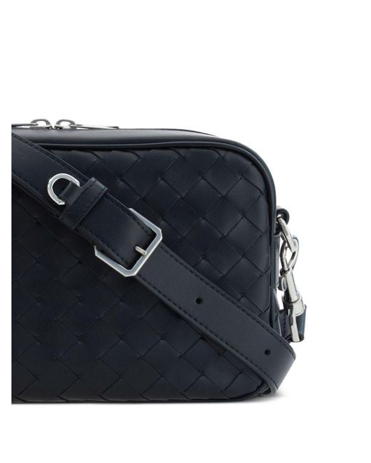Bottega Veneta Black Braided Camera Bag for men