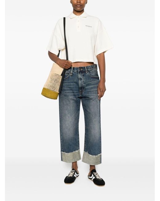Maison Kitsuné White Oversized Cotton Polo Shirt