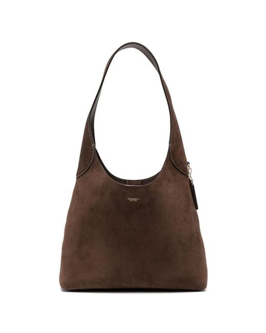 COACH Brown Brooklyn 28 Leather Shoulder Bag