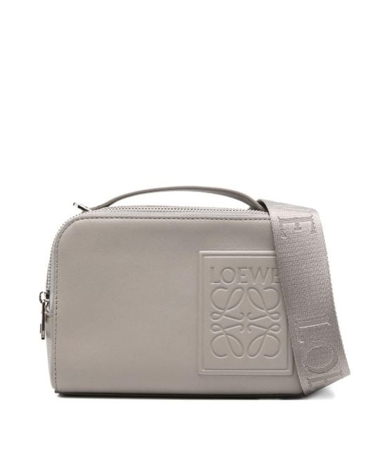 Loewe Gray Patch Leather Camera Bag for men
