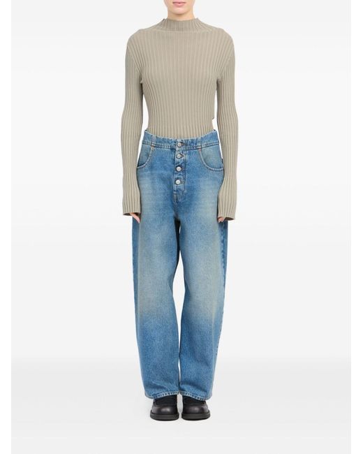 MM6 by Maison Margiela Blue Barrel Denim Jeans