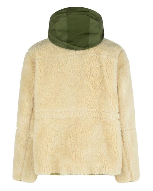 Sacai Green 'Sherling' Wool Blend Jacket for men