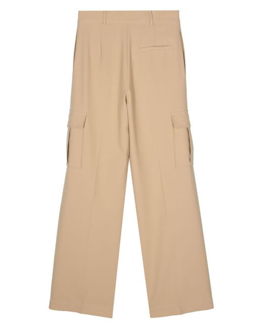 Semicouture Natural Straight-leg Cargo Trousers