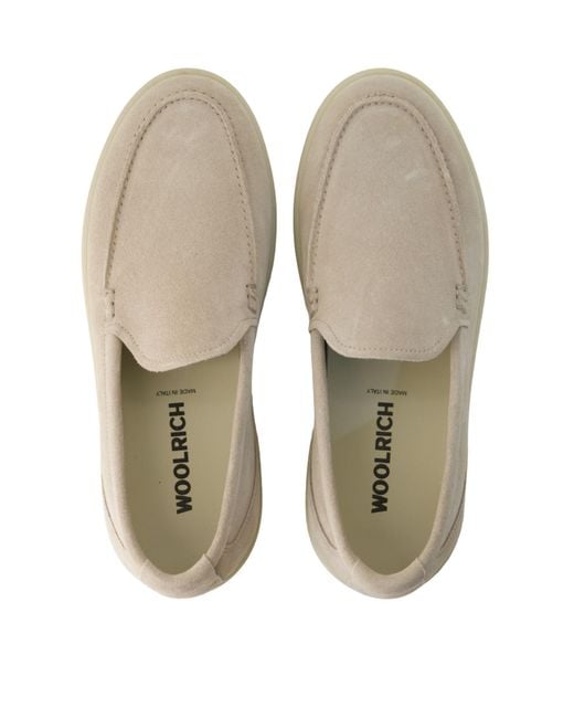 Woolrich Gray Suede Moccasin for men
