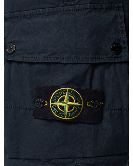 Stone Island Blue Organic Cotton Shorts for men