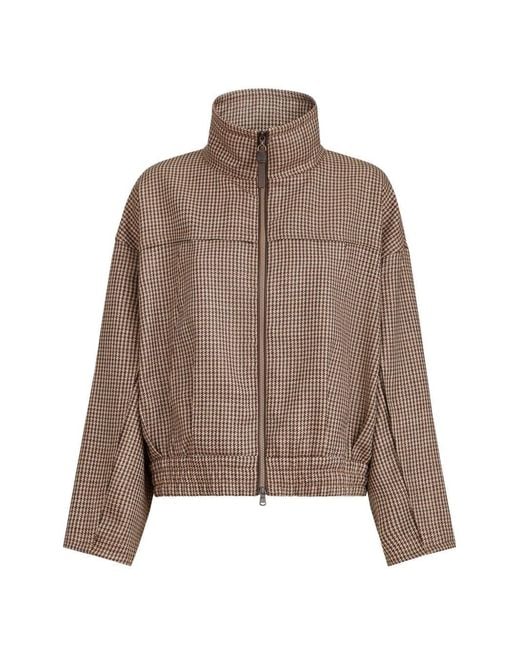 Brunello Cucinelli Brown Wool Blouson Jacket