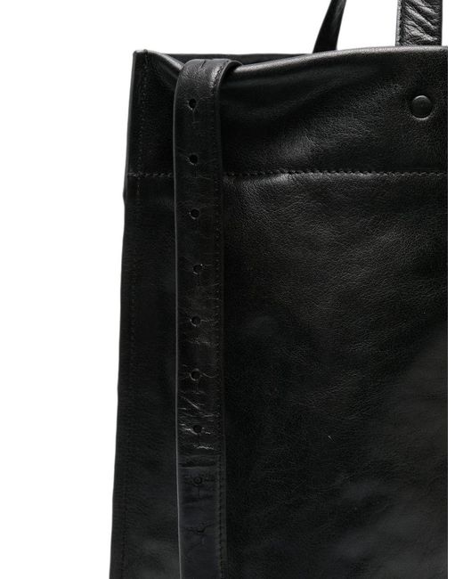 Lihann George Black Jani Leather Tote Bag