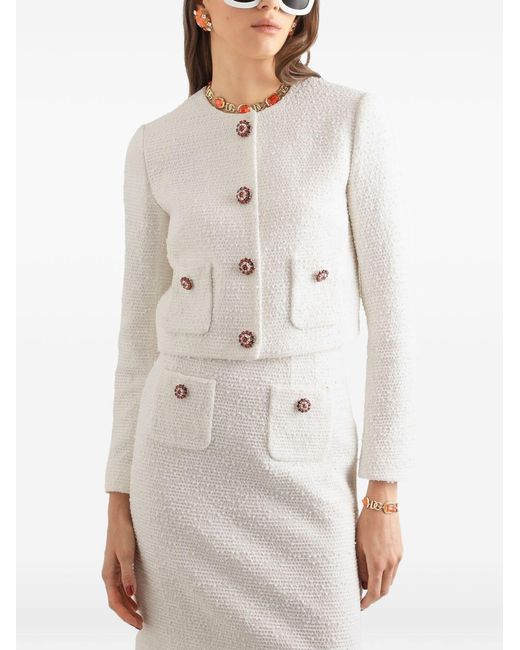 Dolce & Gabbana White Cotton Jacket