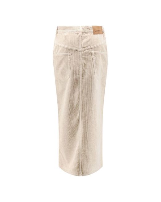 Isabel Marant White Odalie Cotton And Linen Skirt