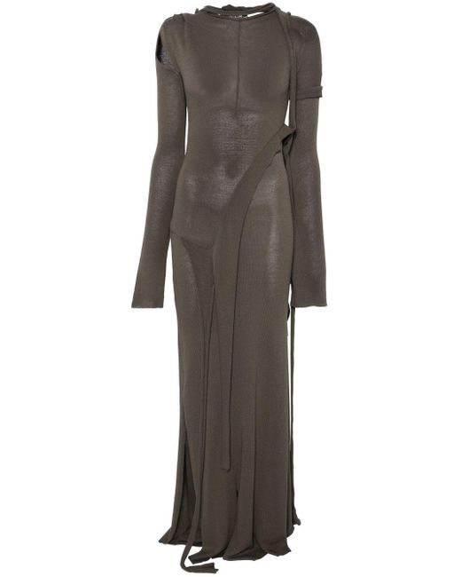 OTTOLINGER Gray Linen Blend Maxi Dress