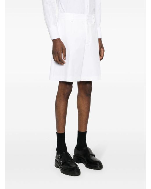 Valentino White Shorts With Logo for men