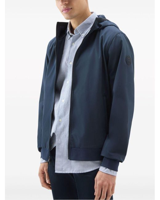 Woolrich Blue Jacket With Zip for men