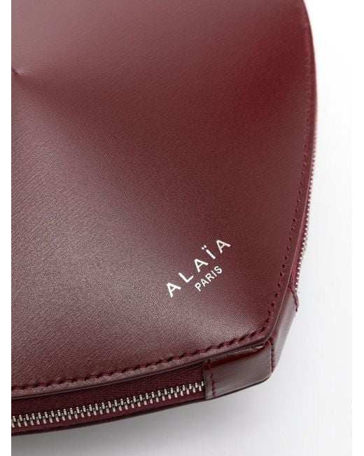 Alaïa Brown Le Coeur Leather Crossbody Bag