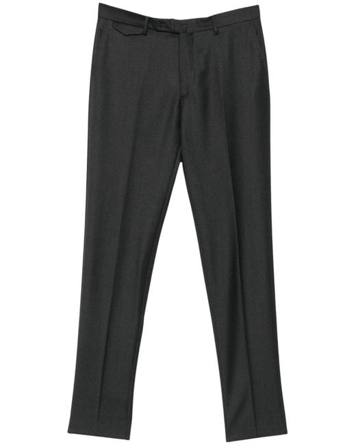 Tagliatore Gray Pocket Belt-Loop Trousers for men