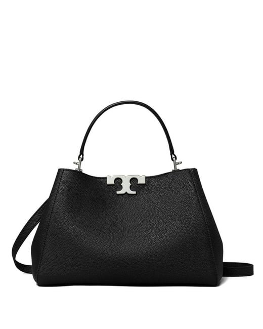 Tory Burch Black Eleanor Medium Leather Satchel Bag