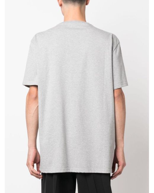 Alexander McQueen Gray Graffiti Organic Cotton T-shirt for men