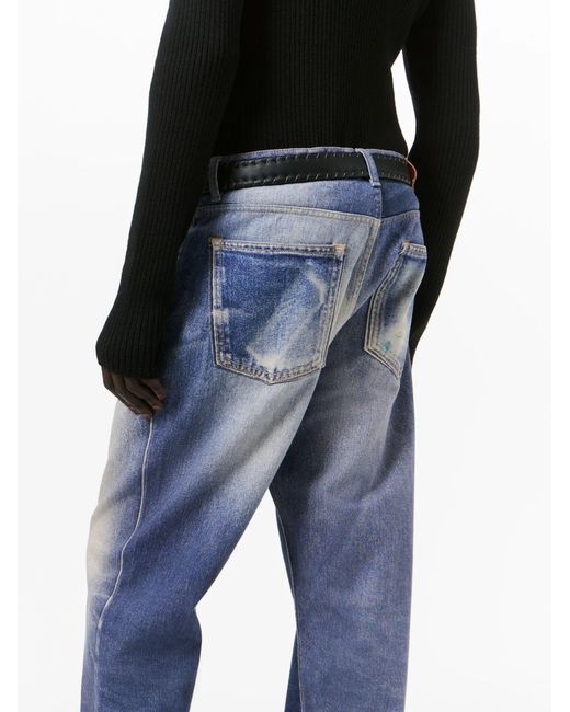 Our Legacy Blue Azure Print Jeans for men