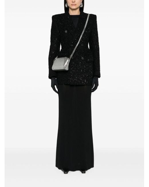 Balenciaga Black Wool Blend Coat