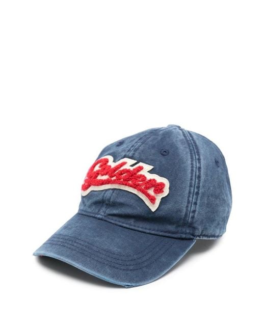 Golden Goose Deluxe Brand Blue Logo Baseball Cap