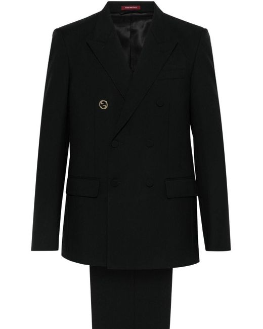 Gucci Black Wool Suit for men