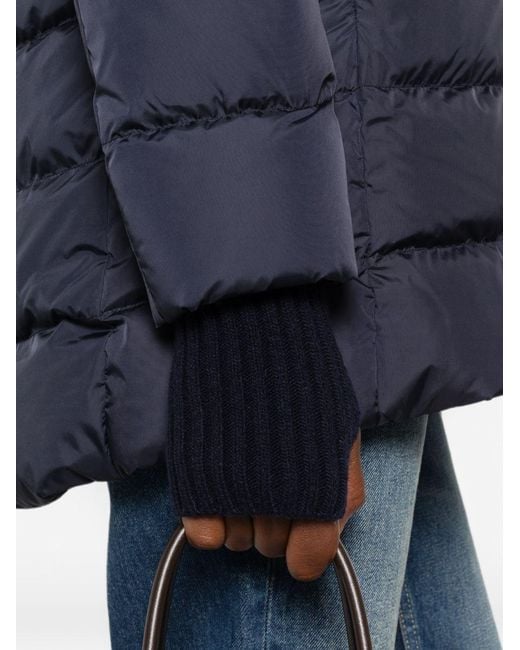 Herno Blue A-Shape Midi Down Jacket