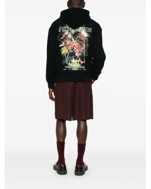 Wooyoungmi Black Palm Tree Hoodie for men