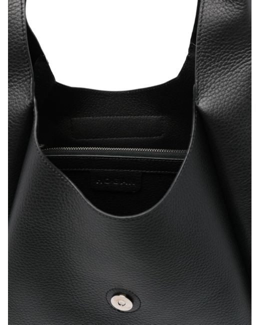 Hogan Black H-Bag Hobo Medium Leather Shoulder Bag