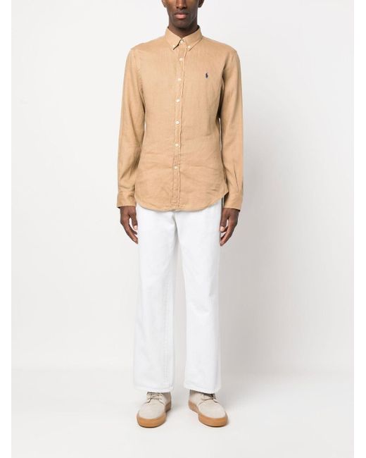 Polo Ralph Lauren Natural Button Down Collar Shirt for men