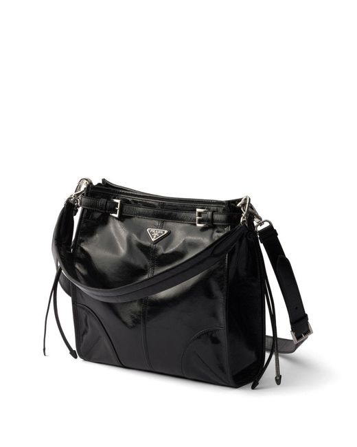 Prada Black Leather Crossbody Bag for men